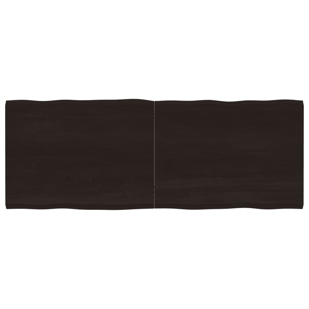 Piano Tavolo Marrone Scuro 160x60x(2-4)cm Rovere Non Trattato