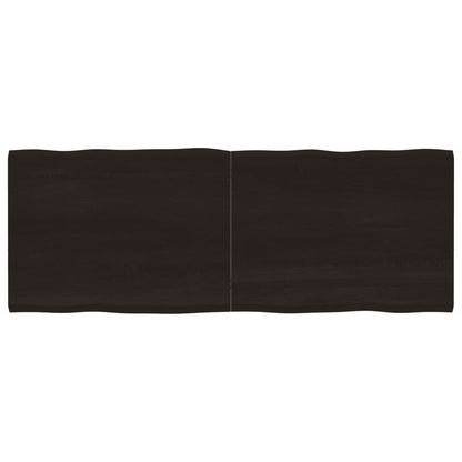 Piano Tavolo Marrone Scuro 160x60x(2-4)cm Rovere Non Trattato