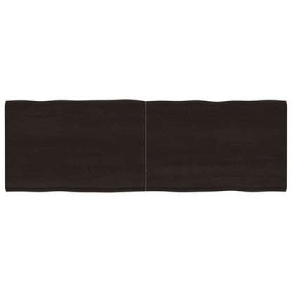 Piano Tavolo Marrone Scuro 180x60x(2-4)cm Rovere Non Trattato