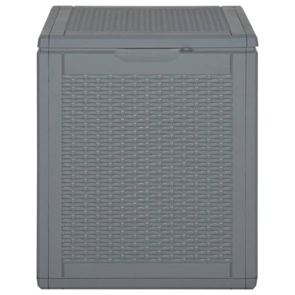 Contenitore da Giardino Grigio in Rattan PP 90 L