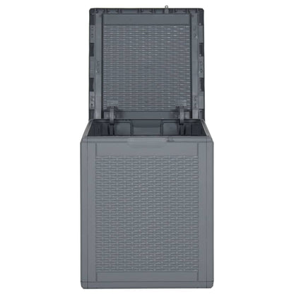 Contenitore da Giardino Grigio in Rattan PP 90 L