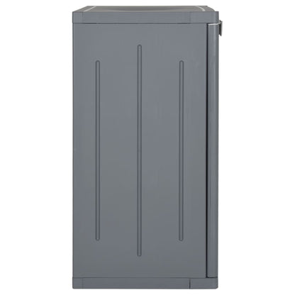 Armadio da Giardino Grigio 65x45x88 cm in Rattan PP