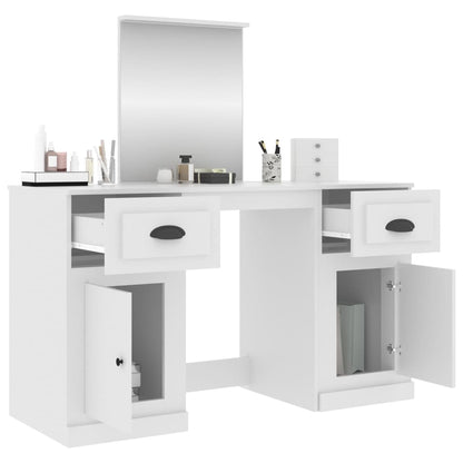 Toeletta con Specchio Bianco 130x50x132,5 cm