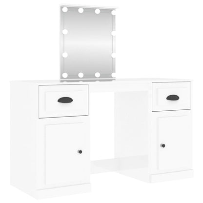 Toeletta con LED Bianco Lucido 130x50x132,5 cm