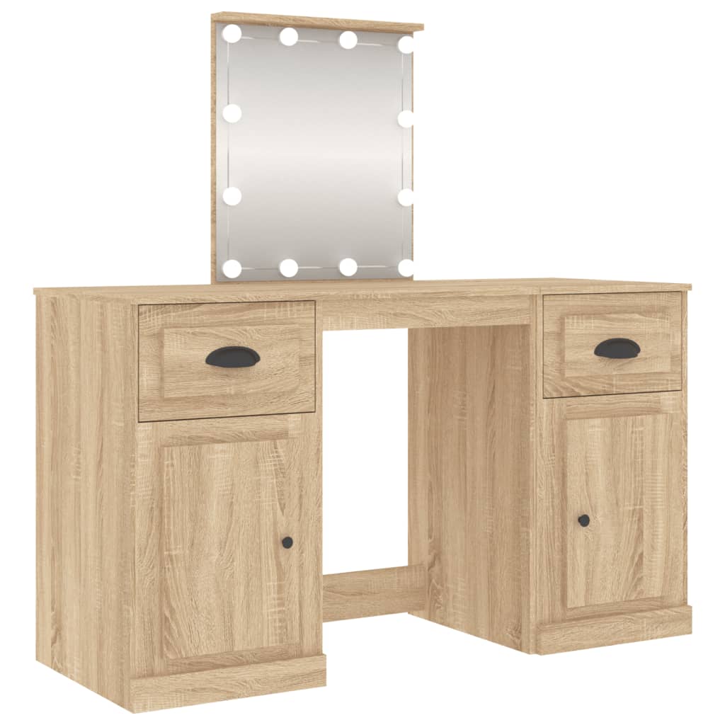 Toeletta con LED Rovere Sonoma 130x50x132,5 cm