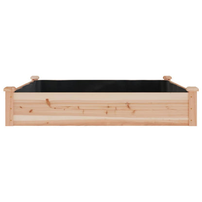 Fioriera Rialzata Giardino Fodera 120x120x25cm Massello Abete