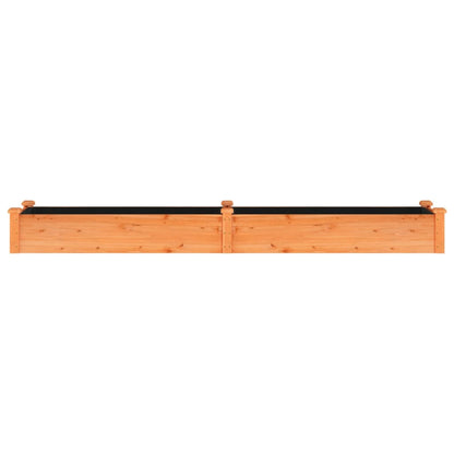 Fioriera Giardino Fodera Marrone 240x45x25 cm Massello Abete