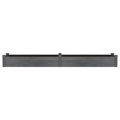 Fioriera Giardino con Fodera Grigia 240x45x25 cm Massello Abete