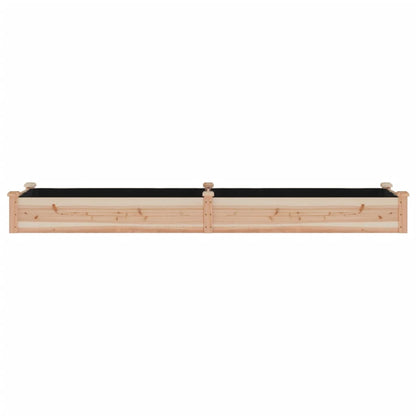 Fioriera Rialzata da Giardino Fodera 240x60x25cm Massello Abete