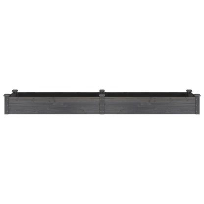 Fioriera Giardino con Fodera Grigia 240x60x25 cm Massello Abete
