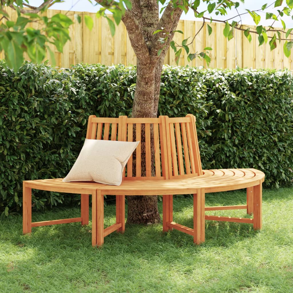 Panca per Albero Semi Circolare Ã˜201 cm Legno Massello di Teak