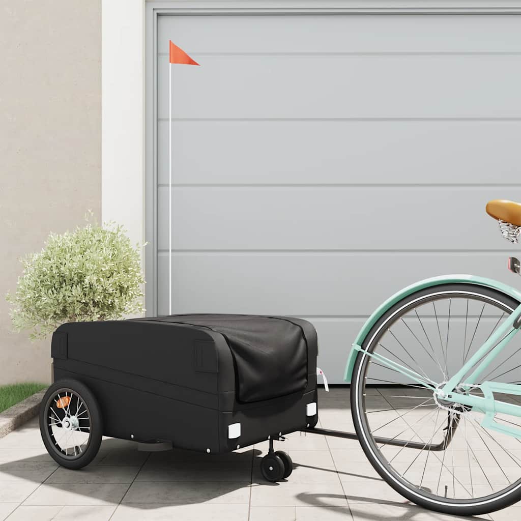 Rimorchio da Bici Nero 45 kg in Ferro