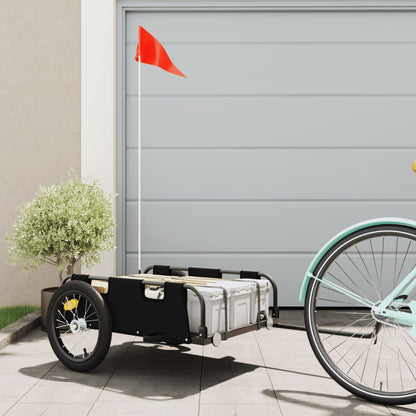 Rimorchio da Bici Nero Oxford e Ferro
