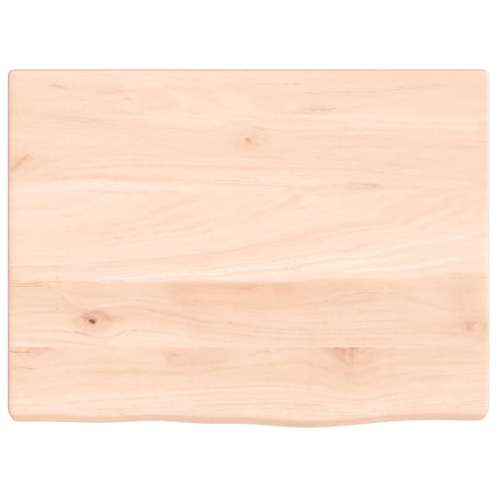 Piano Bagno 40x30x2 cm in Legno Massello Non Trattato