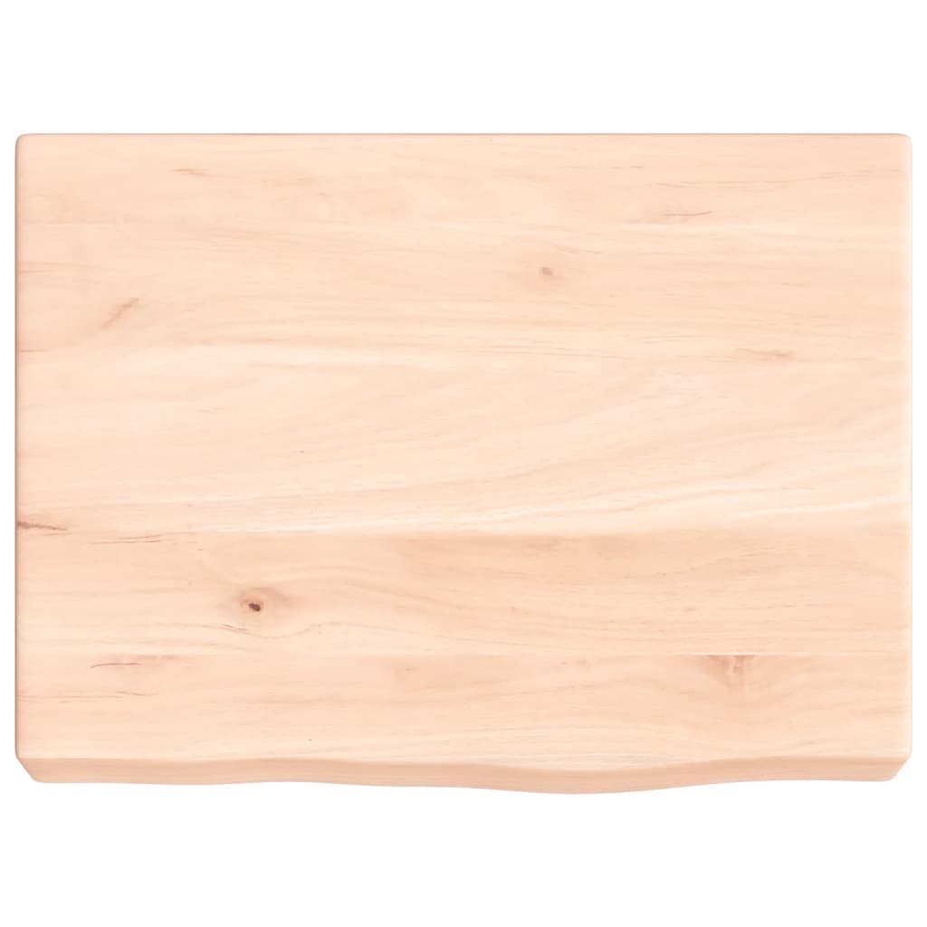 Piano Bagno 40x30x(2-6) cm in Legno Massello Non Trattato