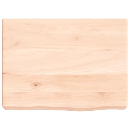 Piano Bagno 40x30x(2-6) cm in Legno Massello Non Trattato