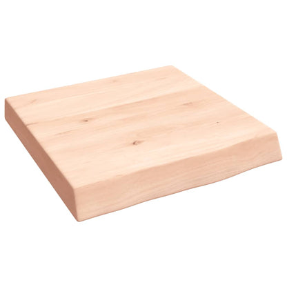 Piano Bagno 40x40x(2-6) cm in Legno Massello Non Trattato