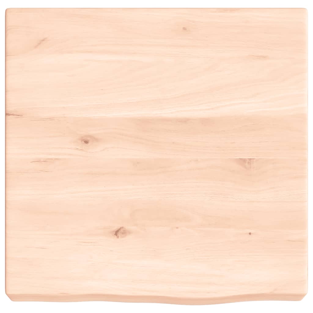 Piano Bagno 40x40x(2-6) cm in Legno Massello Non Trattato