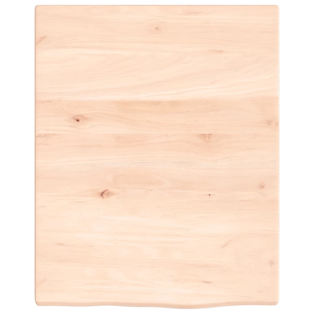 Piano Bagno 40x50x2 cm in Legno Massello Non Trattato