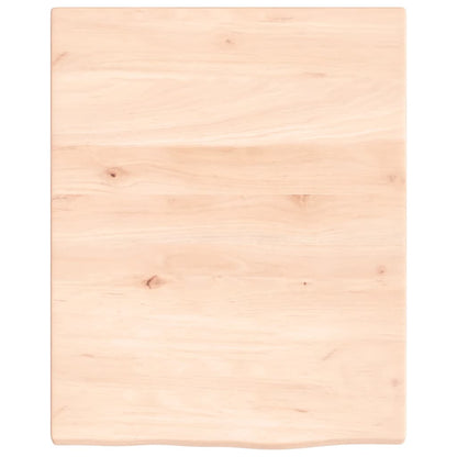 Piano Bagno 40x50x2 cm in Legno Massello Non Trattato