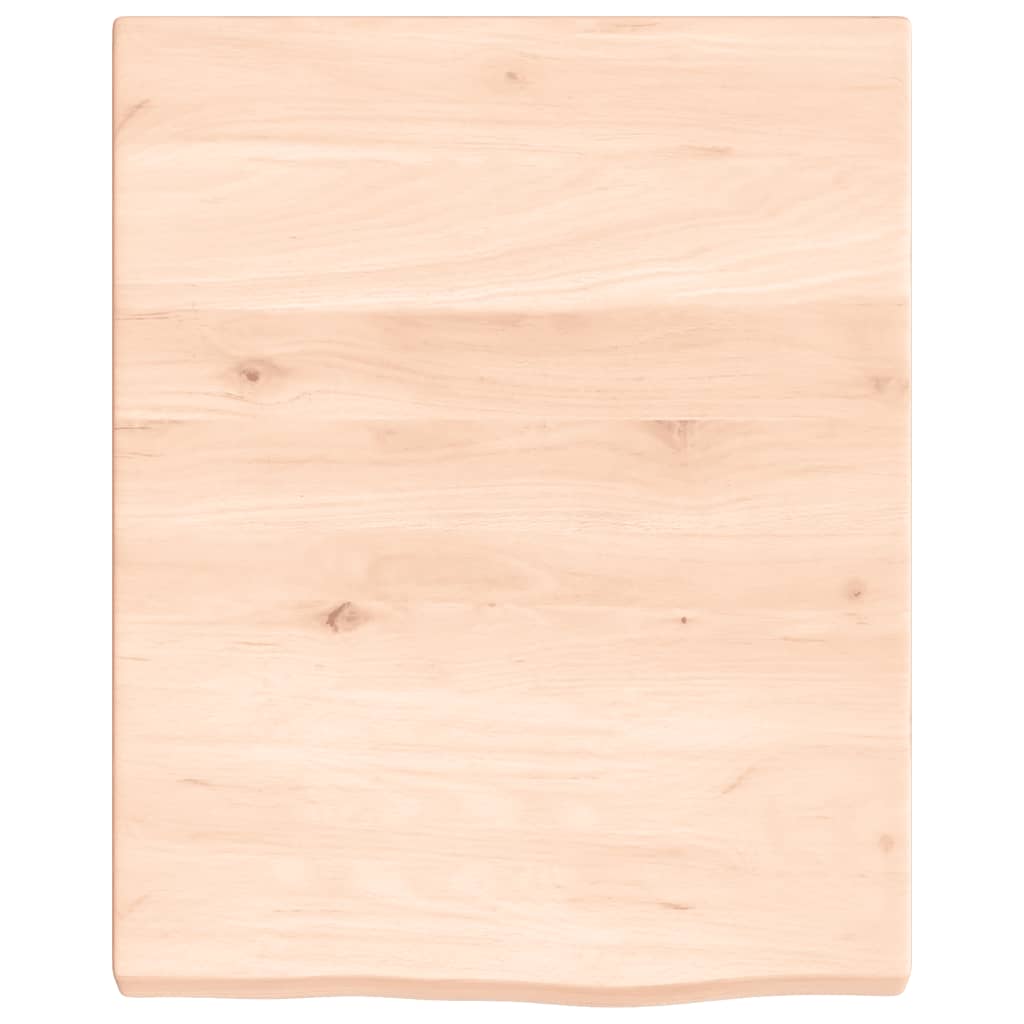 Piano Bagno 40x50x(2-4) cm in Legno Massello Non Trattato