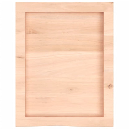 Piano Bagno 40x50x(2-4) cm in Legno Massello Non Trattato