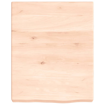 Piano Bagno 40x50x(2-6) cm in Legno Massello Non Trattato