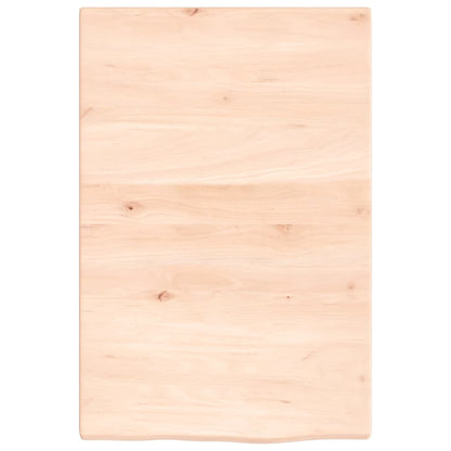 Piano Bagno 40x60x2 cm in Legno Massello Non Trattato