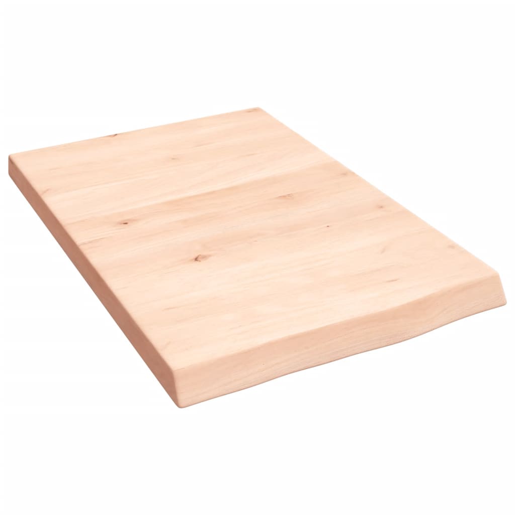 Piano Bagno 40x60x(2-4) cm in Legno Massello Non Trattato