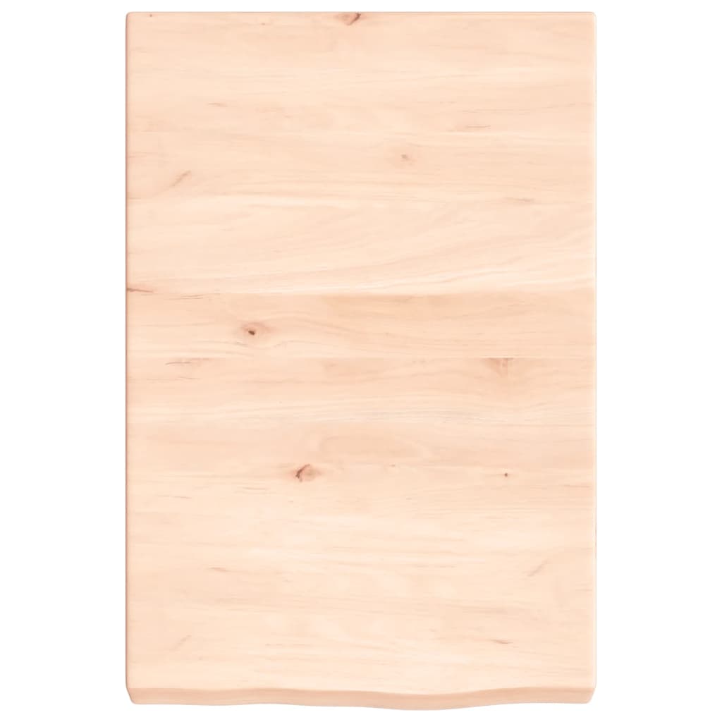 Piano Bagno 40x60x(2-6) cm in Legno Massello Non Trattato