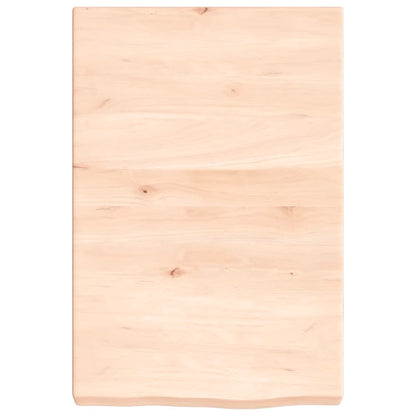 Piano Bagno 40x60x(2-6) cm in Legno Massello Non Trattato