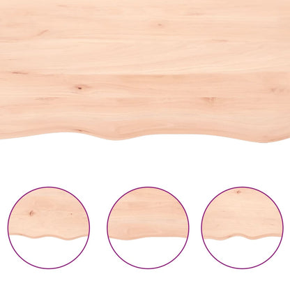 Piano Bagno 60x30x2 cm in Legno Massello Non Trattato