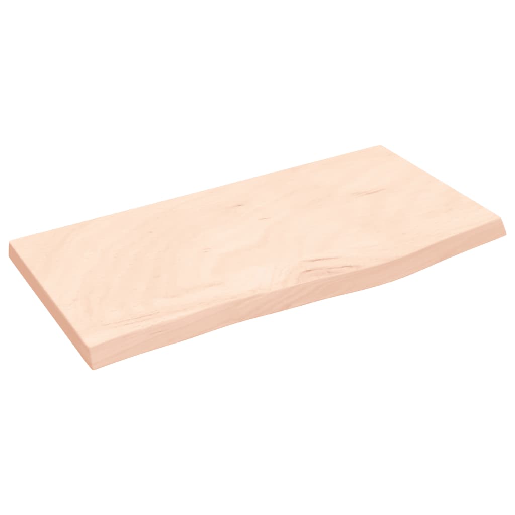Piano Bagno 60x30x(2-4) cm in Legno Massello Non Trattato