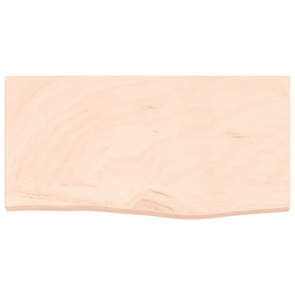 Piano Bagno 60x30x(2-4) cm in Legno Massello Non Trattato