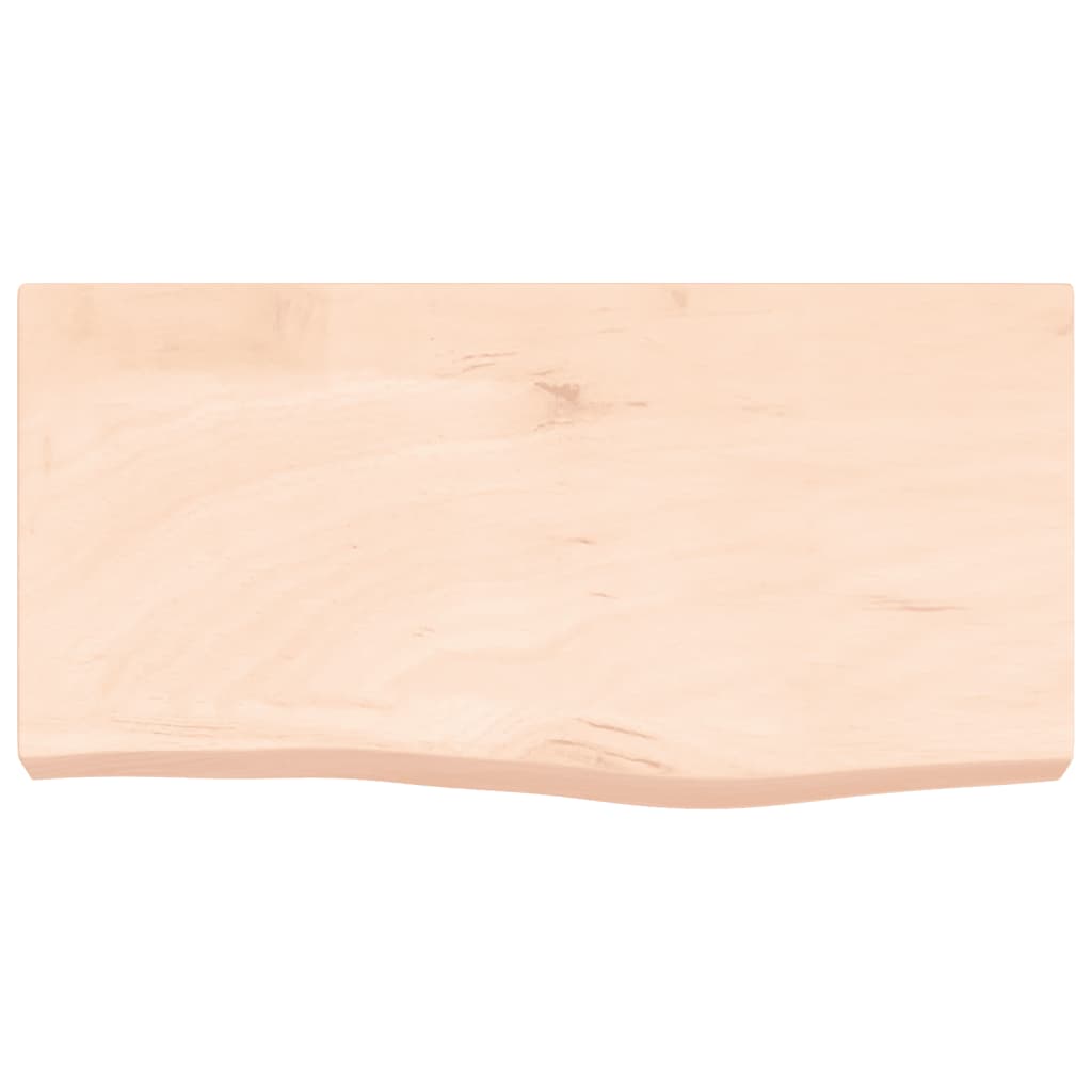 Piano Bagno 60x30x(2-6) cm in Legno Massello Non Trattato