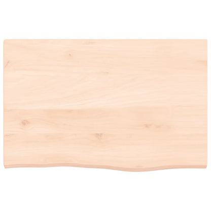 Piano Bagno 60x40x2 cm in Legno Massello Non Trattato