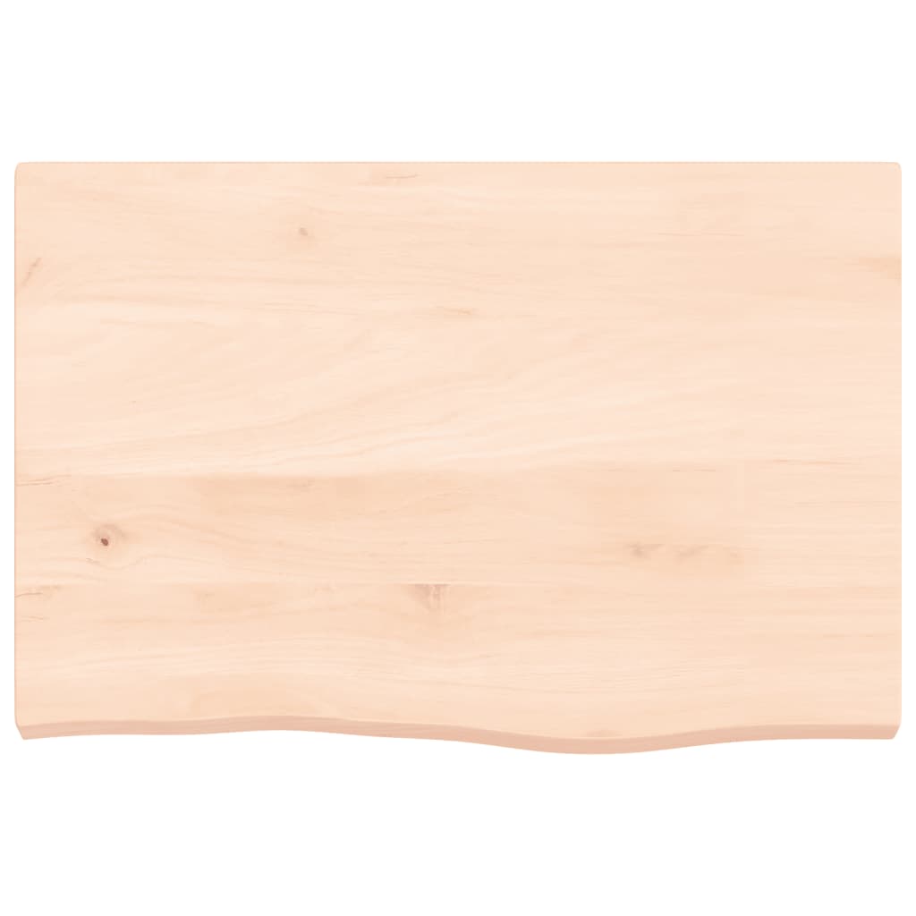 Piano Bagno 60x40x(2-4) cm in Legno Massello Non Trattato
