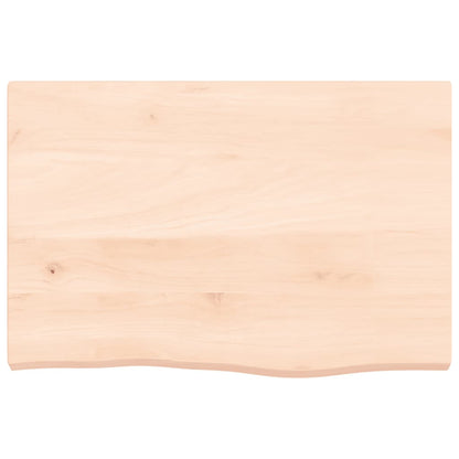 Piano Bagno 60x40x(2-4) cm in Legno Massello Non Trattato