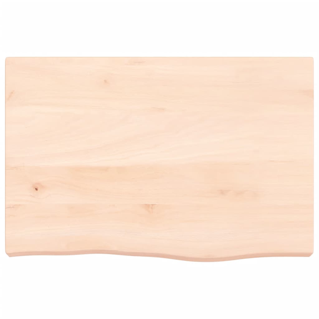 Piano Bagno 60x40x(2-6) cm in Legno Massello Non Trattato