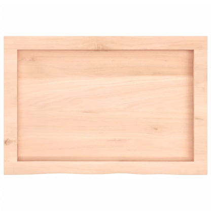 Piano Bagno 60x40x(2-6) cm in Legno Massello Non Trattato