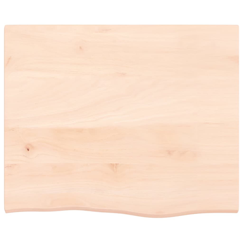 Piano Bagno 60x50x2 cm in Legno Massello Non Trattato
