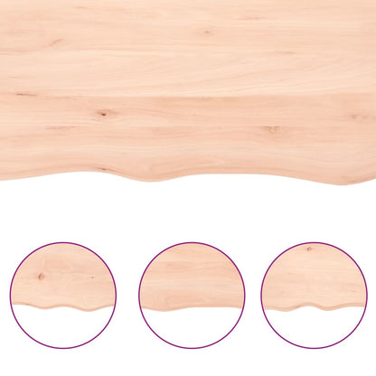 Piano Bagno 60x50x2 cm in Legno Massello Non Trattato