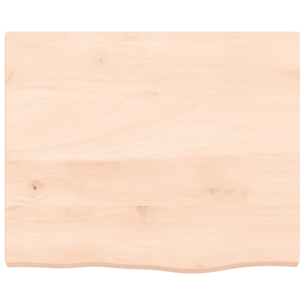 Piano Bagno 60x50x(2-4) cm in Legno Massello Non Trattato