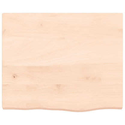 Piano Bagno 60x50x(2-4) cm in Legno Massello Non Trattato