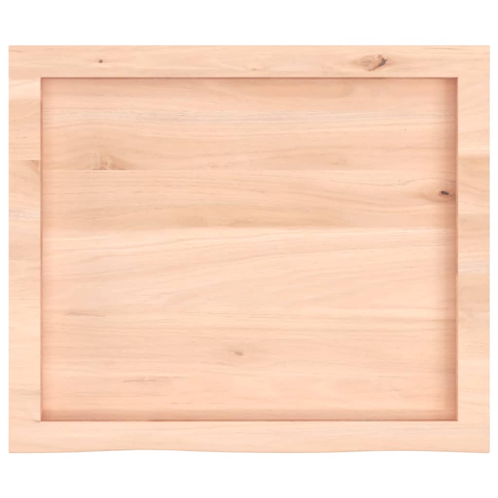 Piano Bagno 60x50x(2-4) cm in Legno Massello Non Trattato