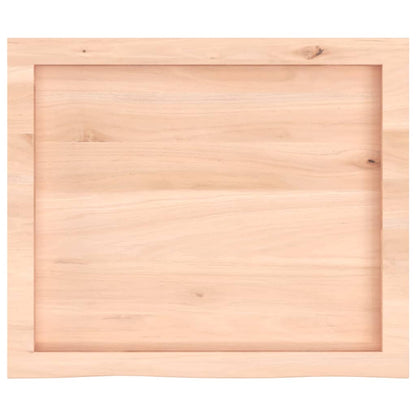 Piano Bagno 60x50x(2-4) cm in Legno Massello Non Trattato