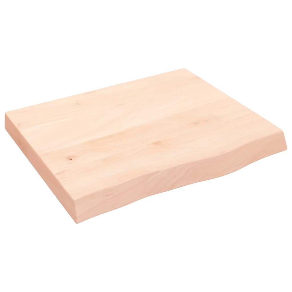 Piano Bagno 60x50x(2-6) cm in Legno Massello Non Trattato