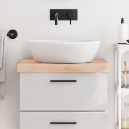 Piano Bagno 60x60x(2-6) cm in Legno Massello Non Trattato