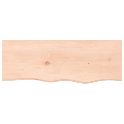 Piano Bagno 80x30x2 cm in Legno Massello Non Trattato