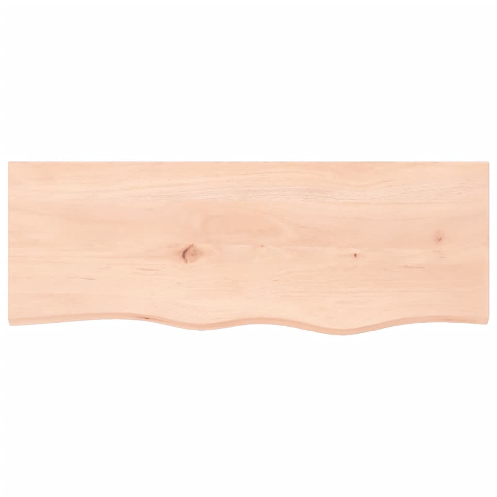 Piano Bagno 80x30x(2-4) cm in Legno Massello Non Trattato